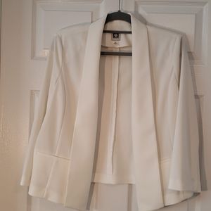 Anne Klein shawl collar off-white blazer size M